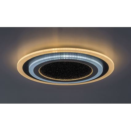 Rabalux - Himennettävä LED-kattovalaisin LED/56W/230V 3000/4000/6000K musta + kaukosäädin, halkaisija 45 cm