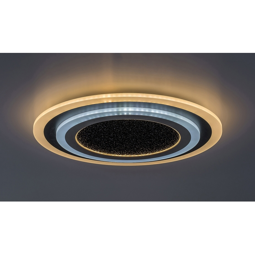 Rabalux - Himennettävä LED-kattovalaisin LED/56W/230V 3000/4000/6000K musta + kaukosäädin, halkaisija 45 cm