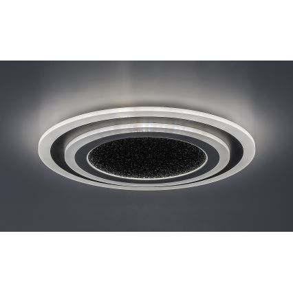 Rabalux - Himennettävä LED-kattovalaisin LED/56W/230V 3000/4000/6000K musta + kaukosäädin, halkaisija 45 cm