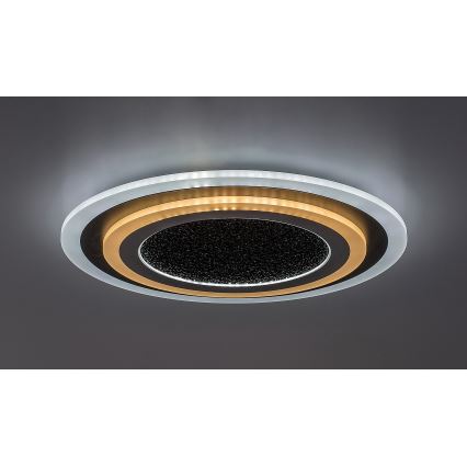 Rabalux - Himennettävä LED-kattovalaisin LED/56W/230V 3000/4000/6000K musta + kaukosäädin, halkaisija 45 cm