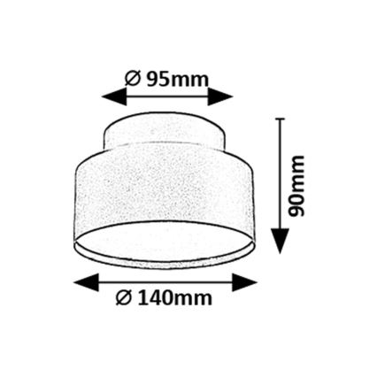 Rabalux - LED-kattovalaisin LED/24W/230V 3000K musta Ø 14 cm