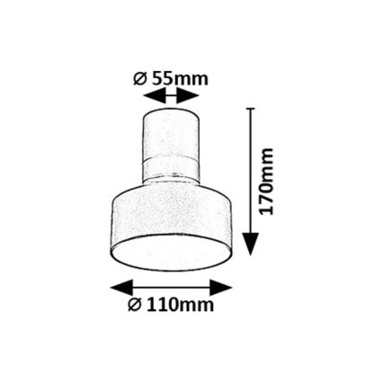 Rabalux - LED-kattovalaisin LED/10W/230V 3000K musta, halkaisija 11 cm