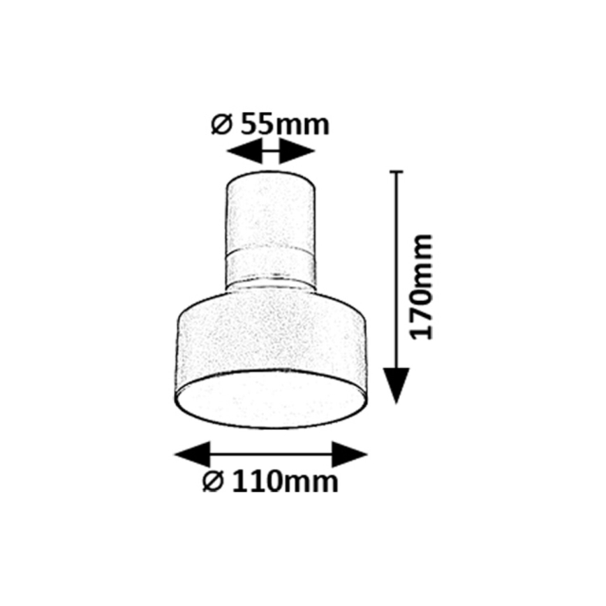 Rabalux - LED-kattovalaisin LED/10W/230V 3000K musta, halkaisija 11 cm
