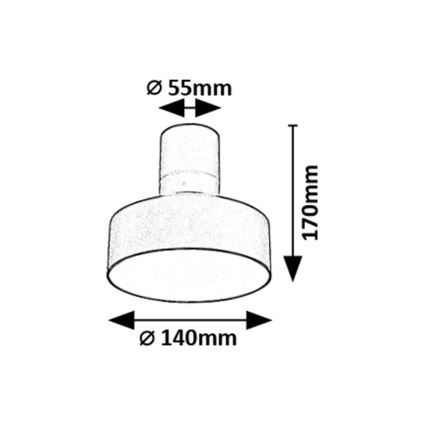 Rabalux - LED-kattovalaisin LED/16W/230V 3000K, musta, Ø 14 cm