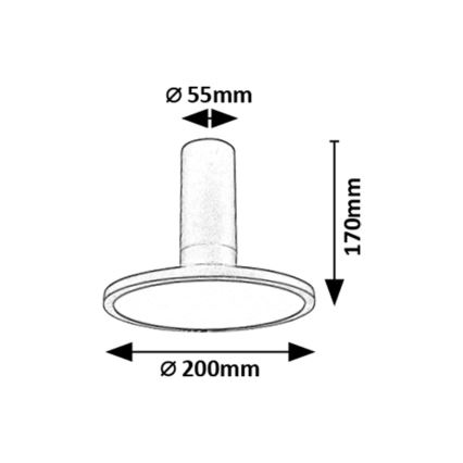 Rabalux - LED-kattovalaisin LED/20W/230V 3000K musta halkaisija 20 cm