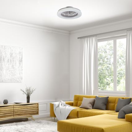Rabalux - LED RGB himmennettävä kattovalaisin tuulettimella LED/48W/230V 3000-6500K + kaukosäädin