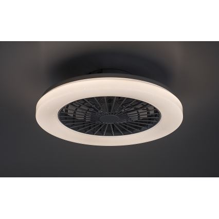 Rabalux - LED RGB himmennettävä kattovalaisin tuulettimella LED/48W/230V 3000-6500K + kaukosäädin