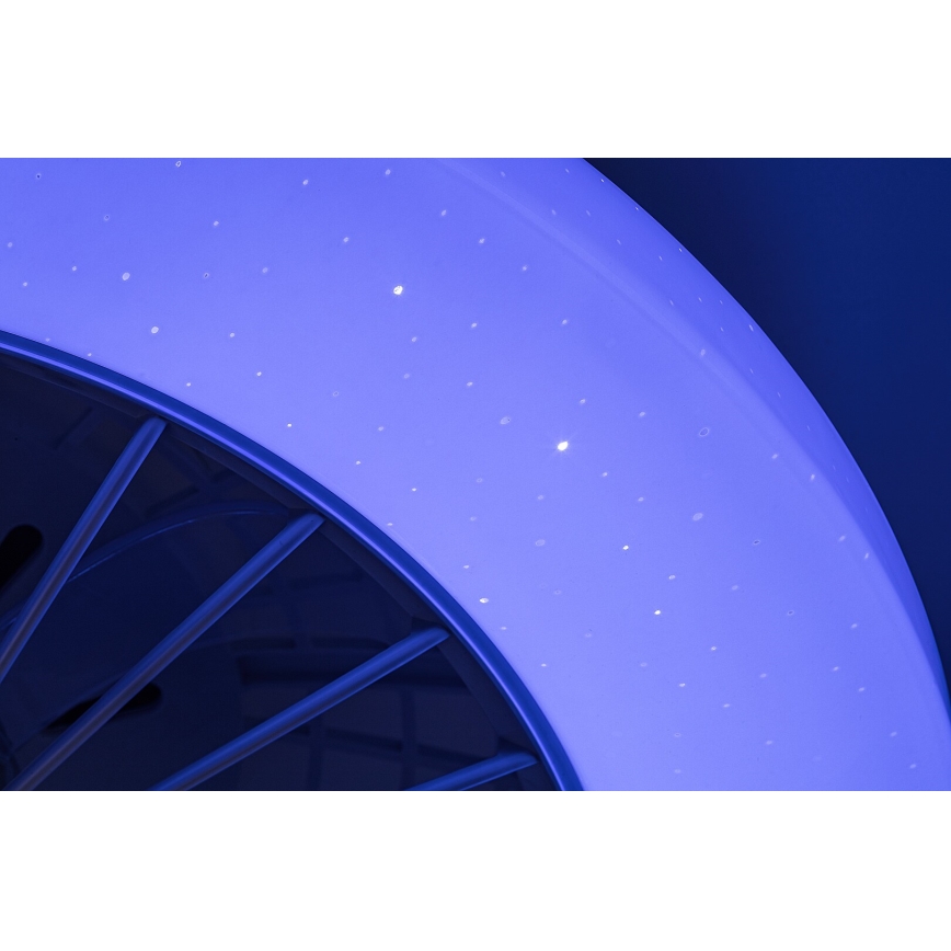 Rabalux - LED RGB himmennettävä kattovalaisin tuulettimella LED/48W/230V 3000-6500K + kaukosäädin