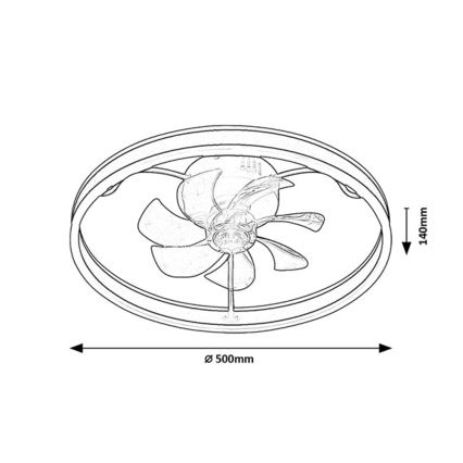 Rabalux - LED Himmennettävä kattovalaisin tuulettimella LED/40W/230V 3000/4000/6000K Wi-Fi + kauko-ohjaus