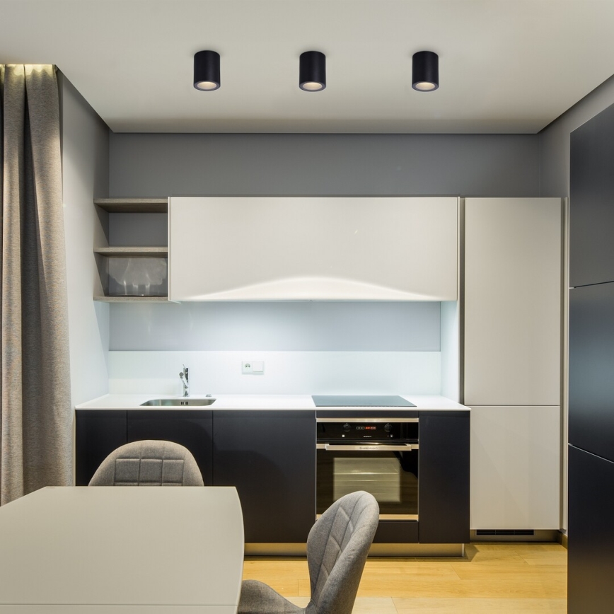 Rabalux - Kattovalaisin 1xGU10/35W/230V halkaisija 7 cm musta