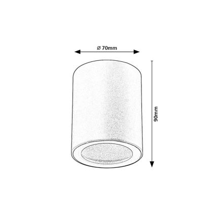 Rabalux - Kattovalaisin 1xGU10/35W/230V halkaisija 7 cm musta