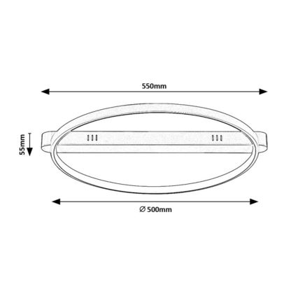Rabalux - LED-kattovalaisin LED/45W/230V 3000K 50x55 cm kultainen