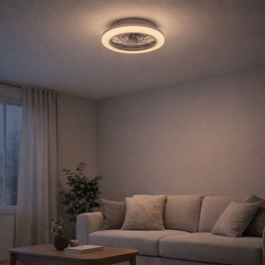 Rabalux - himmennettävä LED-kattovalaisin tuulettimella LED/24W/230V 3000-6500K + kaukosäädin