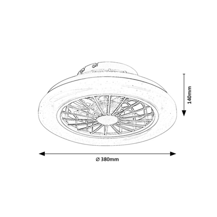 Rabalux - himmennettävä LED-kattovalaisin tuulettimella LED/24W/230V 3000-6500K + kaukosäädin