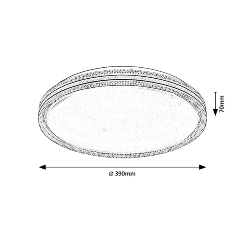 Rabalux - himmennettävä LED-kattovalaisin LED/34 W/230 V 3000–6500 K, halkaisija 39 cm + kaukosäädin