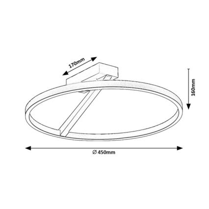 Rabalux - LED-kattovalaisin LED/24W/230V 3000K Ø 45 cm