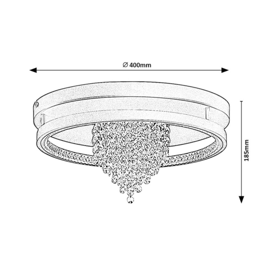 Rabalux - LED-kattovalaisin 30 W, 230 V, 3000/3500/4000 K, halkaisija 40 cm