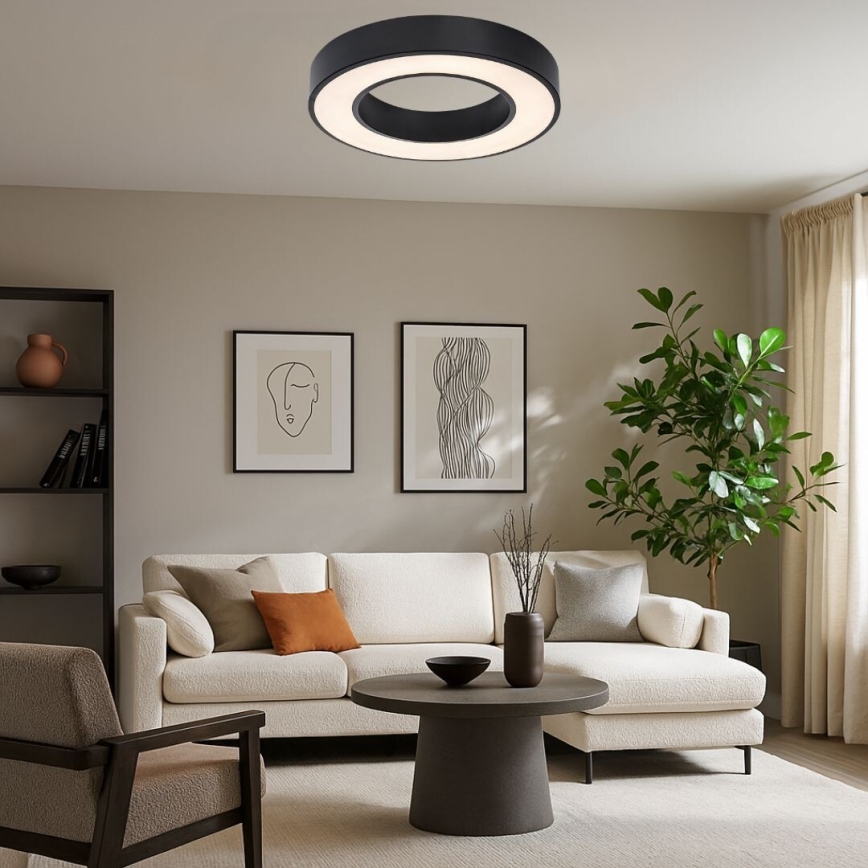 Rabalux - himmennettävä LED-kattovalaisin LED/45W/230V 3000-6500K halkaisija 60 cm, musta + kaukosäädin