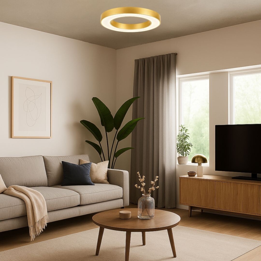 Rabalux - LED-kattovalaisin LED/24W/230V 3000/4000/6500K Ø 40 cm, kultainen