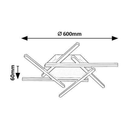 Rabalux - Kiinteä LED-kattokruunu LED/40W/230V 3000K
