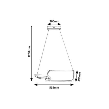 Rabalux - Kiinteä LED-kattokruunu LED/36W/230V 4000K