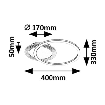 Rabalux - LED-kattovalaisin LED/24W/230V 3000K 33x40 cm