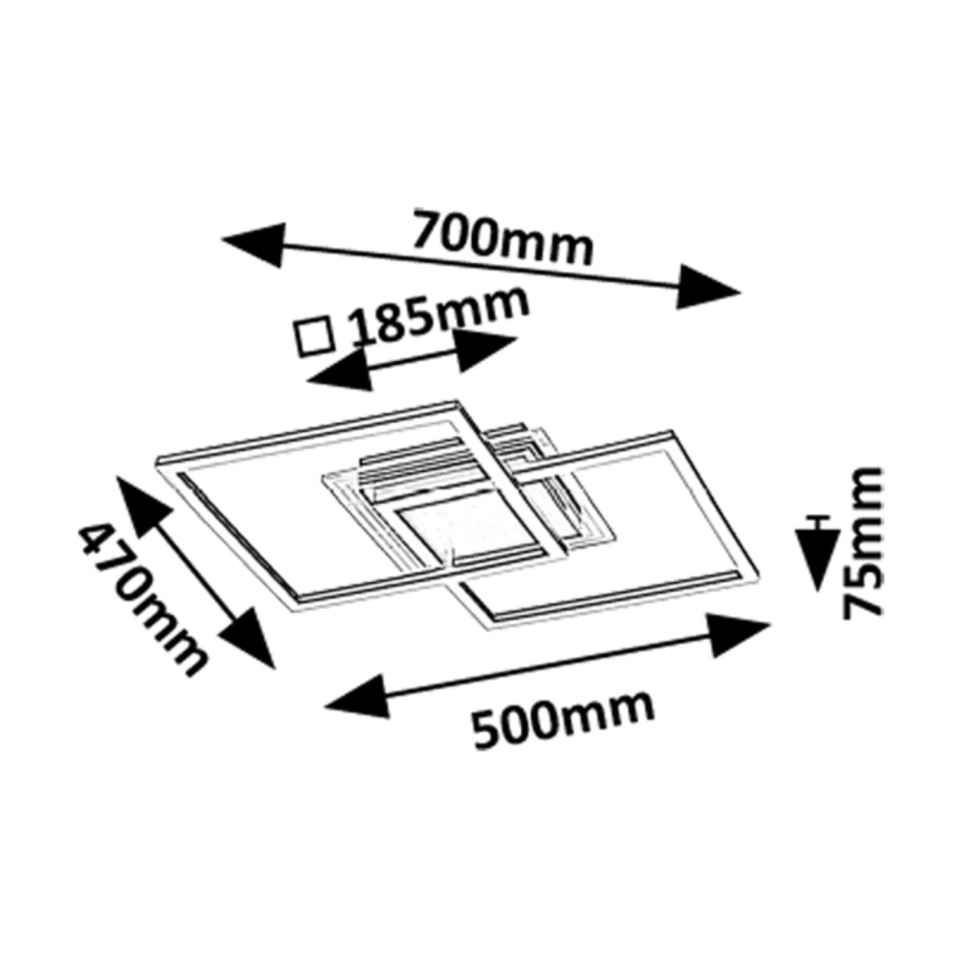 Rabalux - LED-kattovalaisin LED/28W/230V 3000K Ø70 cm