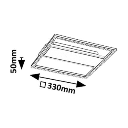 Rabalux - LED Kattovalaisin LED/24W/230V 4000K 33x33 cm