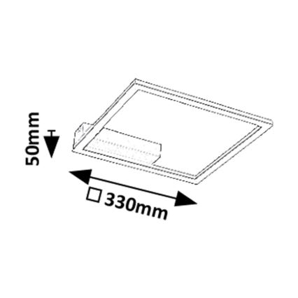 Rabalux - LED-kattovalaisin 24W/230V 3000K 33x33 cm