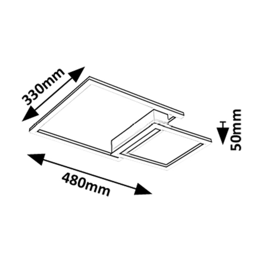 Rabalux - LED-kattovalaisin LED/24W/230V 3000K 33x48 cm