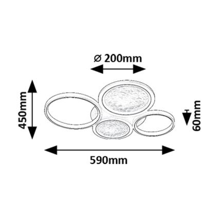 Rabalux - Himmennettävä LED-kattovalaisin LED/40W/230V 3000-6500K + kauko-ohjaus