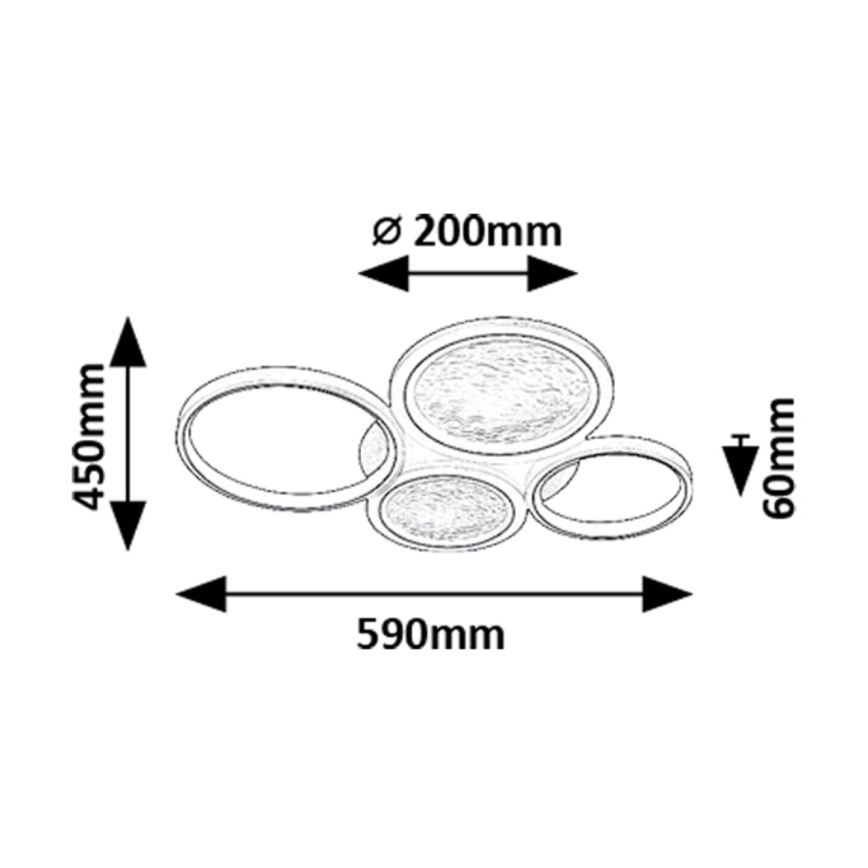 Rabalux - Himmennettävä LED-kattovalaisin LED/40W/230V 3000-6500K + kauko-ohjaus