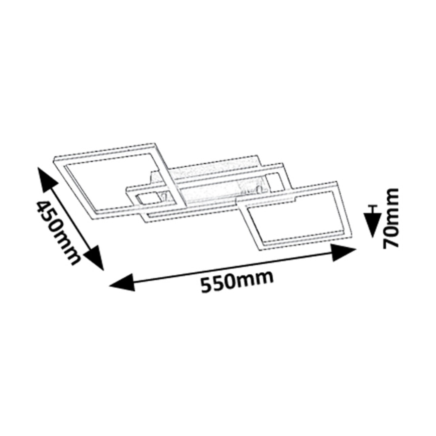 Rabalux - himmennettävä LED-kattovalaisin LED/40W/230V 3000-6500K 45x55 cm + kaukosäädin