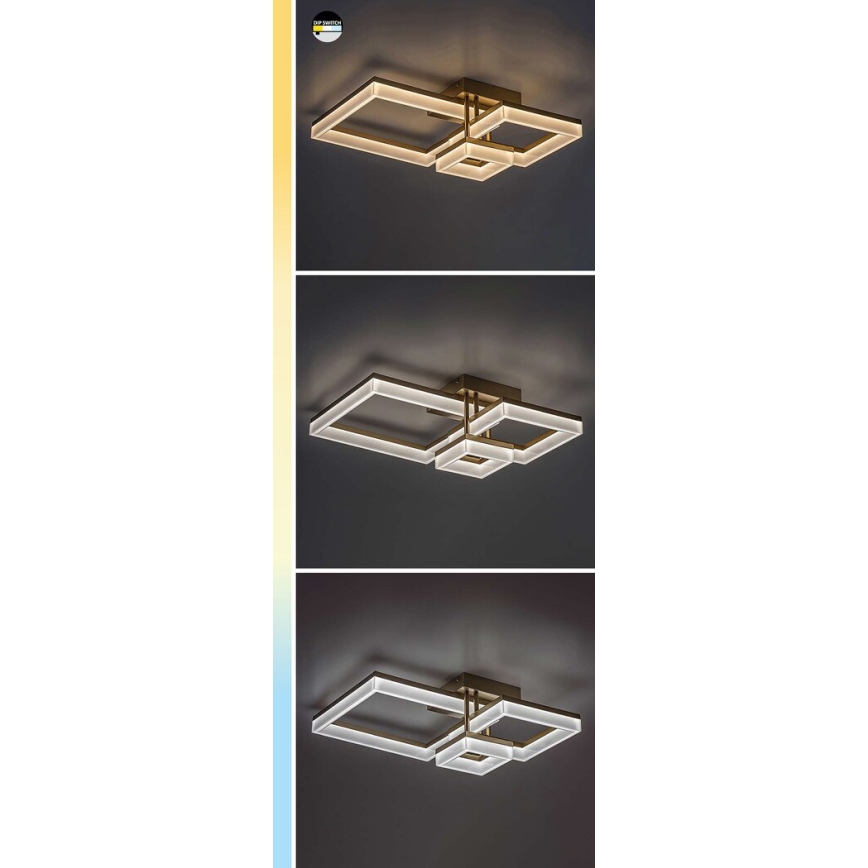 Rabalux - LED-kattovalaisin LED/22W/230V 3000/4000/6500K kulta 47x47 cm