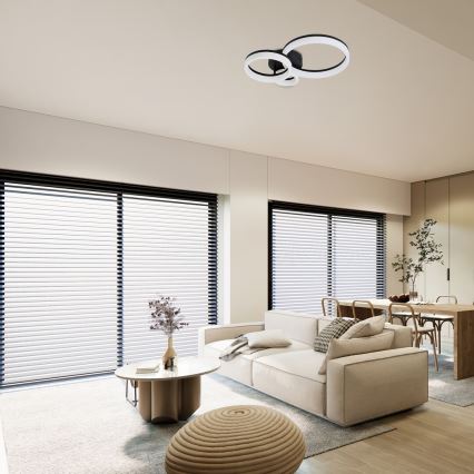 Rabalux - LED-kattovalaisin LED/24W/230V 3000/4000/6500K musta 38x51 cm