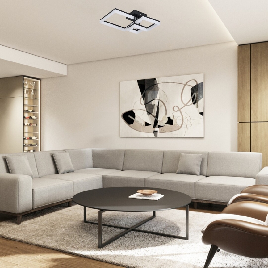 Rabalux - LED-kattovalaisin LED/22W/230V 3000/4000/6500K musta 47x47 cm