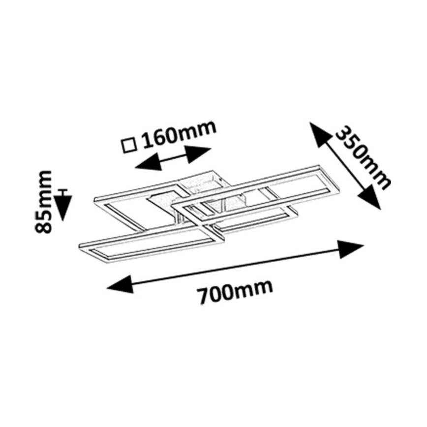 Rabalux - LED himmennettävä kattovalaisin LED/40W/230V 3000-6500K 35x70 cm + kaukosäädin