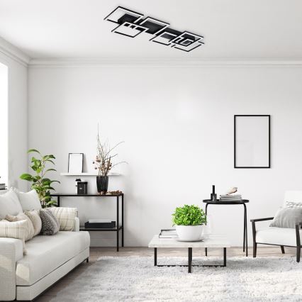 Rabalux - LED himmennettävä kattovalaisin LED/40W/230V 3000-6500K 33x100 cm musta + kaukosäädin