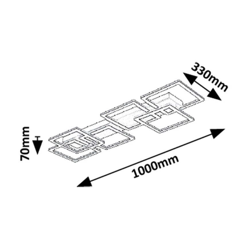 Rabalux - himmennettävä LED-kattovalaisin LED/40W/230V 3000-6500K 33x100 cm + kaukosäädin