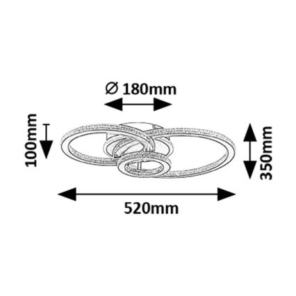Rabalux - LED-himmennettävä kattovalaisin LED/40W/230V 3000-6500K + kaukosäädin 35x52 cm