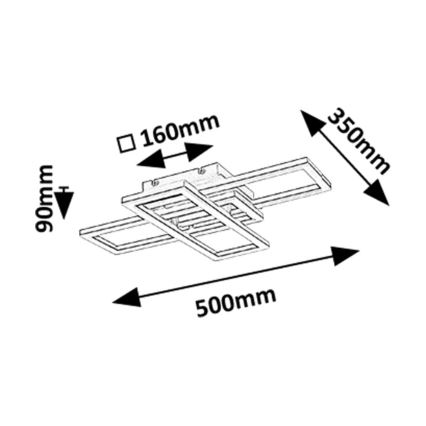 Rabalux - himmennettävä LED-kattovalaisin LED/40W/230V 3000-6500K + kaukosäädin 35x50 cm