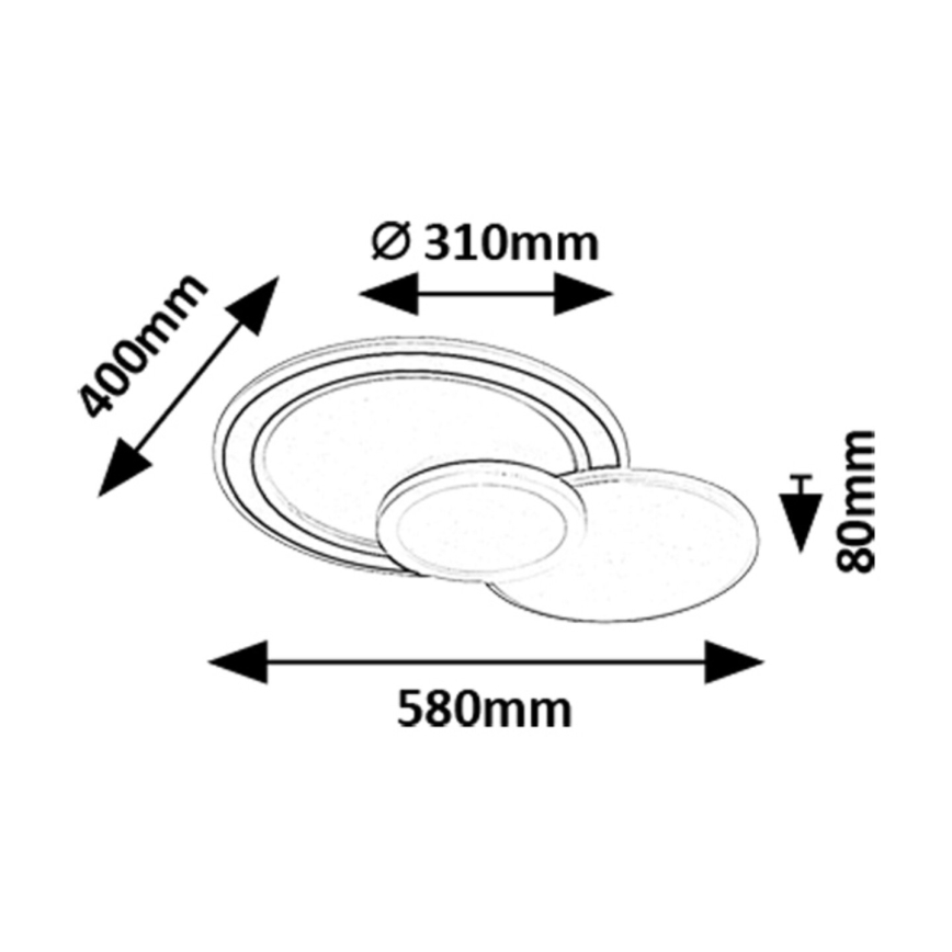 Rabalux - LED RGB Himmennettävä kattovalaisin LED/40W/230V 3000-6500K + kaukosäädin halkaisija 31 cm