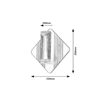 Rabalux - LED-kylpyhuoneen seinävalaisin LED/7W/230V IP44 musta/kultainen