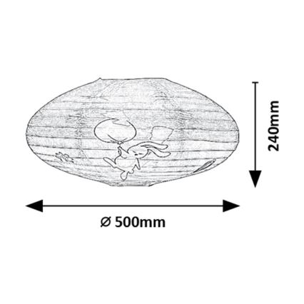 Rabalux - Lasten lampunvarjostin kattokruunulle max. 40W halkaisija 50 cm