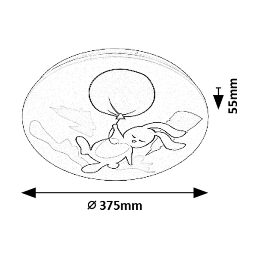 Rabalux - LED Lasten kattovalaisin LED/24W/230V 3000K halkaisija 37,5 cm
