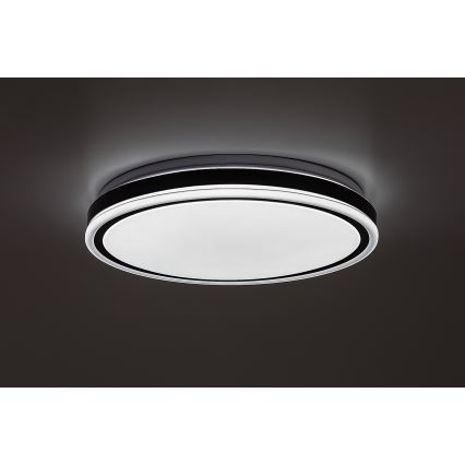Rabalux – himmennettävä LED-kattovalaisin 20 W, 230 V, 3000–6500 K, Ø 38,5 cm, musta + kaukosäädin