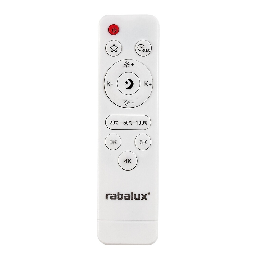 Rabalux - LED-himmennettävä kattovalaisin LED/23W/230V 3000–6500K, halkaisija 38,5 cm, musta + kaukosäädin