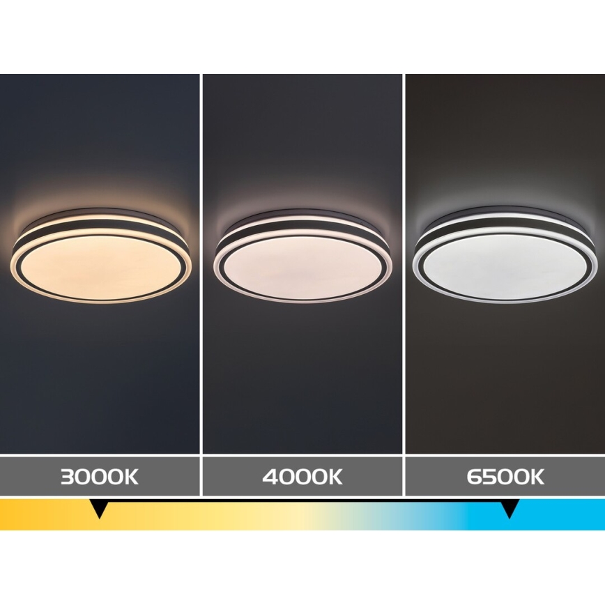 Rabalux - Himennettävä LED-kattovalaisin LED/23W/230V 3000-6500K halkaisija 38,5 cm valkoinen + kaukosäädin