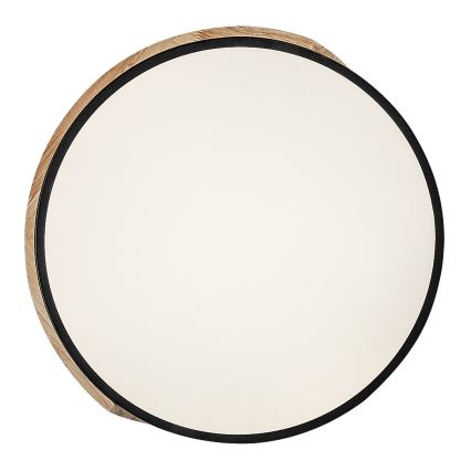 Rabalux - LED-kattovalaisin LED/24W/230V 4000K musta/tammi halkaisija 41 cm