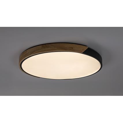 Rabalux - LED-kattovalaisin LED/42W/230V 3000/4000/6500K musta/tammi, halkaisija 41 cm